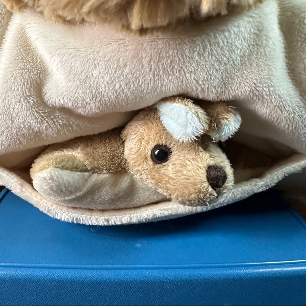 Pillow Pets Kangaroo And Baby Joey Large 18” Plush Stuffed Toy Rare - Picture 3 of 13